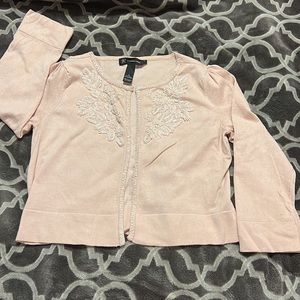 INC International Concepts, Mini Cardigan, Light Pink, Size M